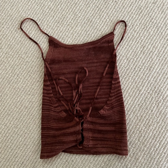 thrifted top with nice tanned colours - Picture 3 of 3